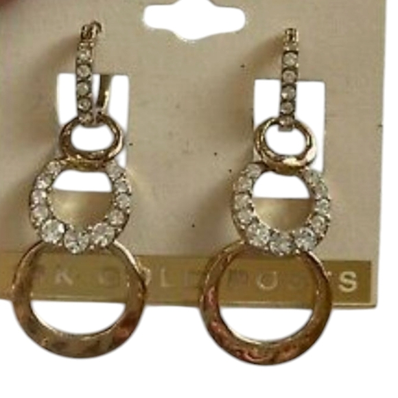 Retired Monet Dangle Earrings with 14K Gold Posts - Picture 1 of 4